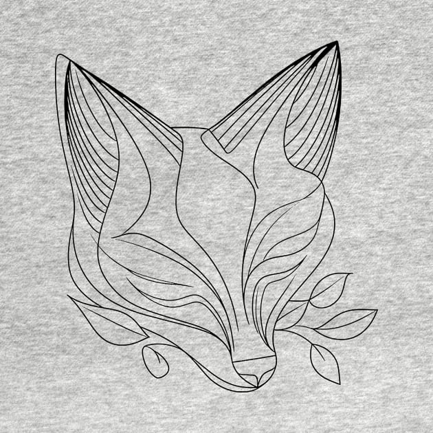 Minimalistic lines fox by stkUA